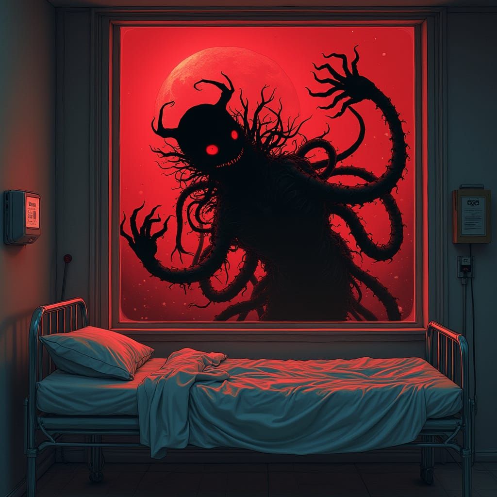 Ethereal Horror Unveiled in Hospital Night