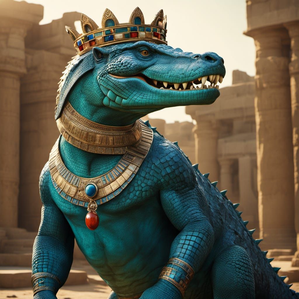 Sobek, Crocodile God, in Cinematic Style