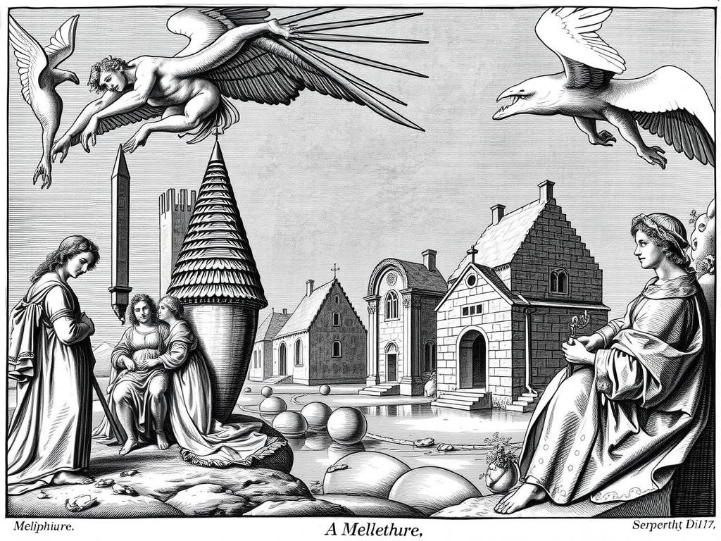 Melancholie   Kupferstich