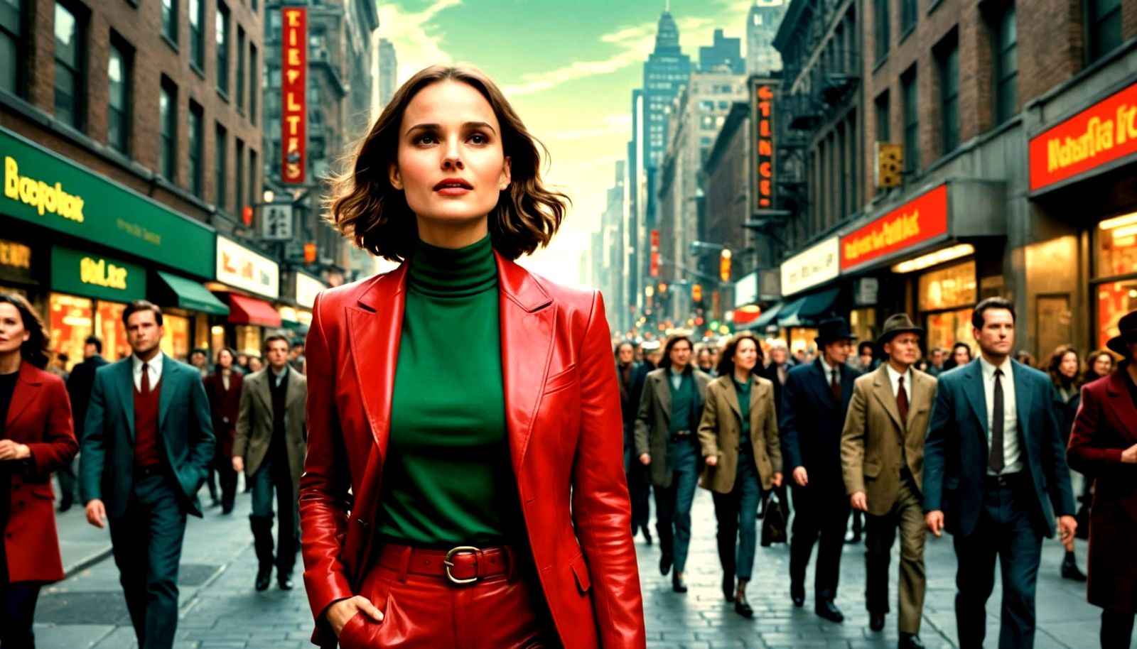 Natalie Portman as Lois Lane in Metropolis Cityscape