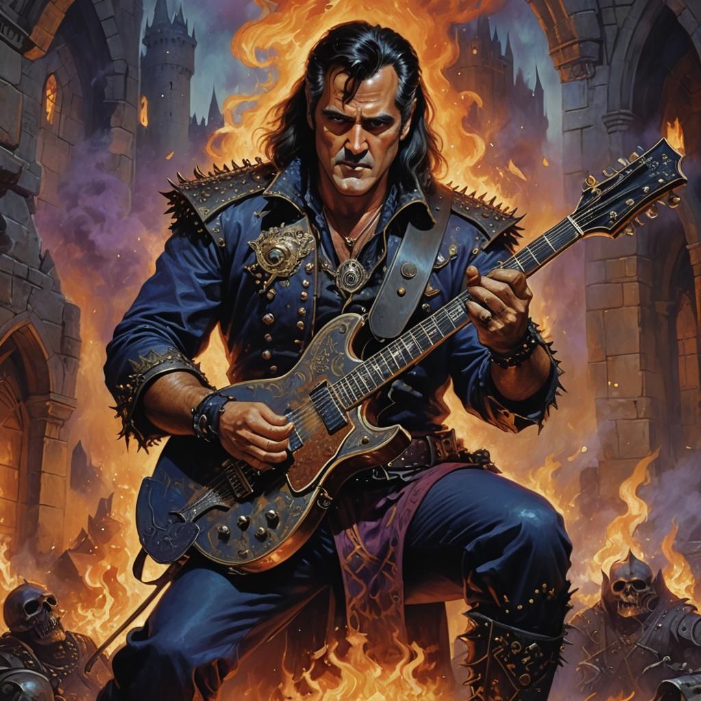 Bruce Campbell as Heavy Metaller in Dark Castle