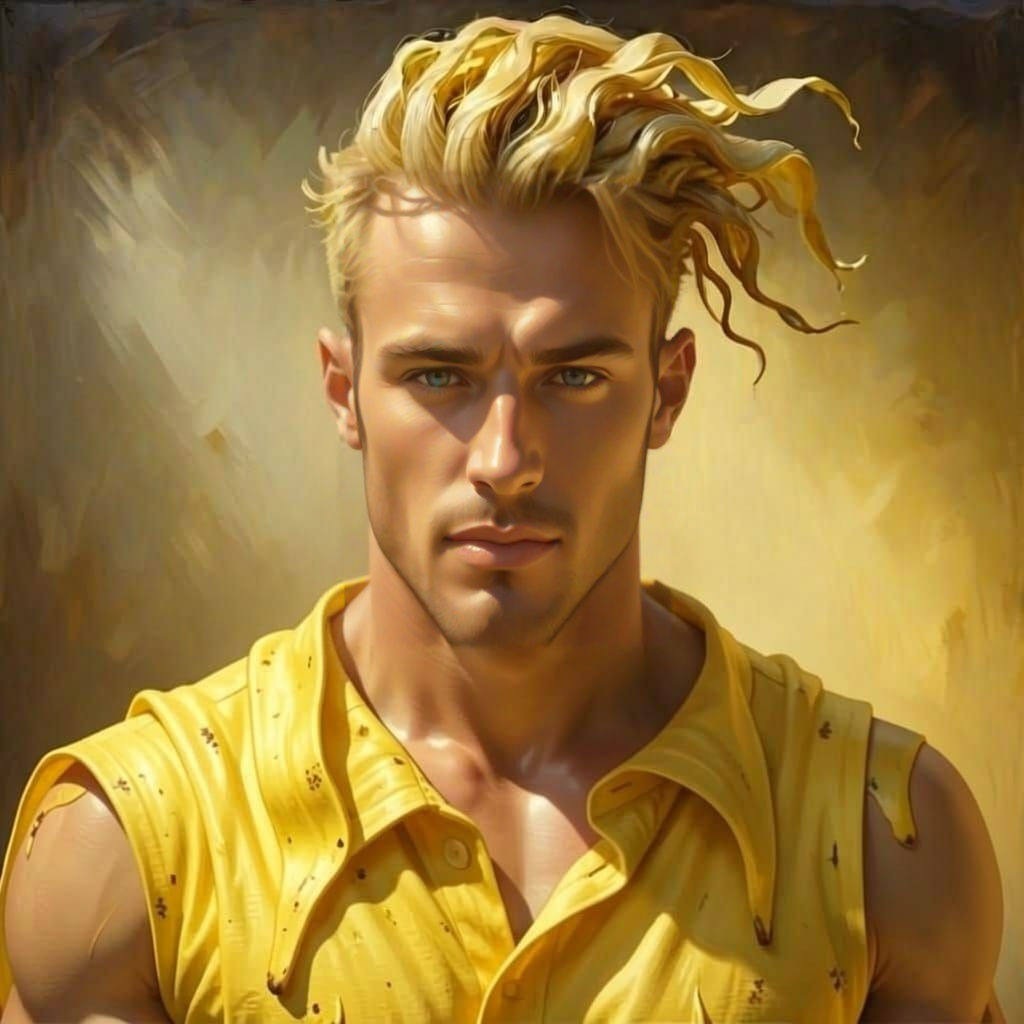 Banana Bodybuilder Portrait with Diffused Lighting