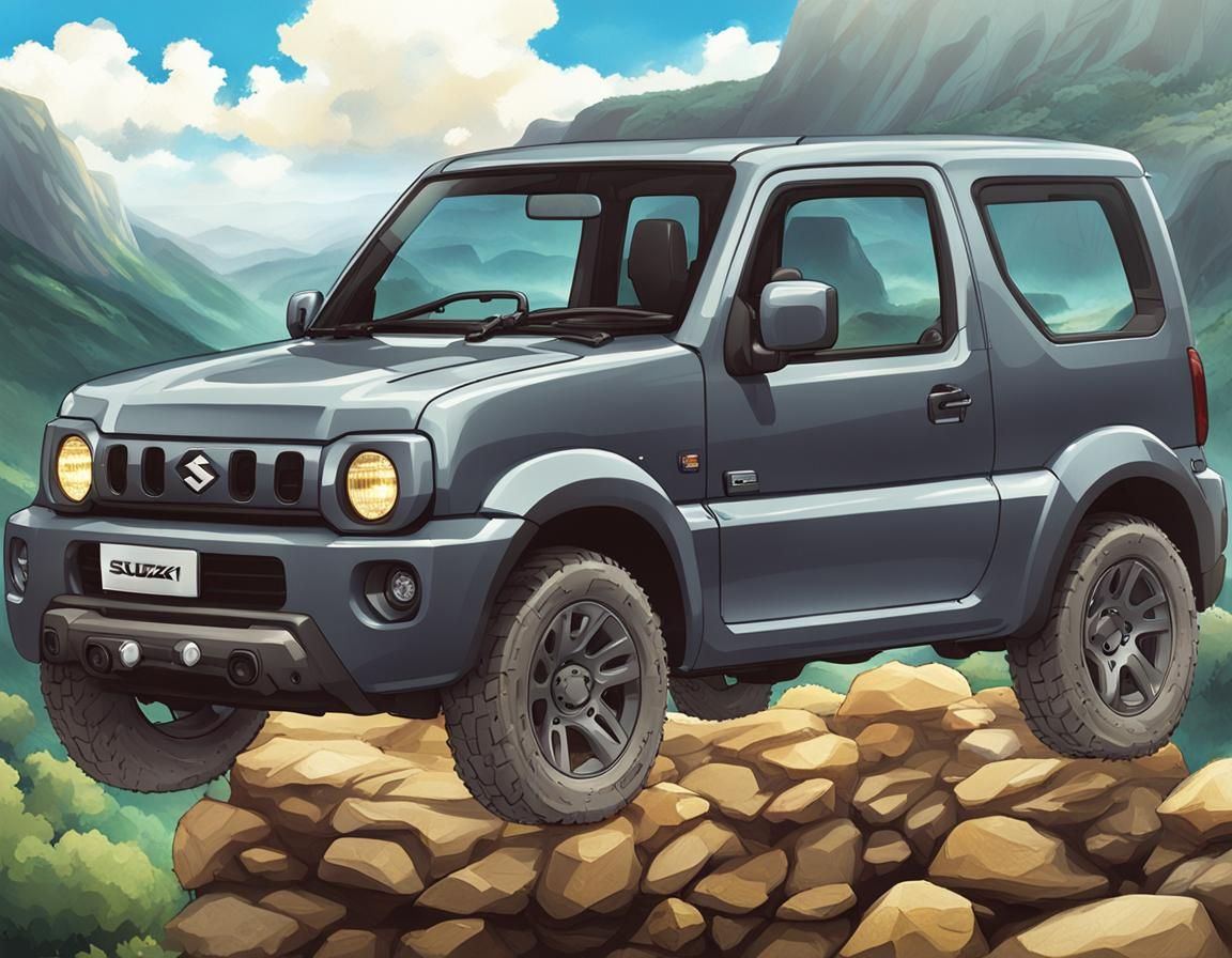 Suzuki Jimny Sierra in Anime Style