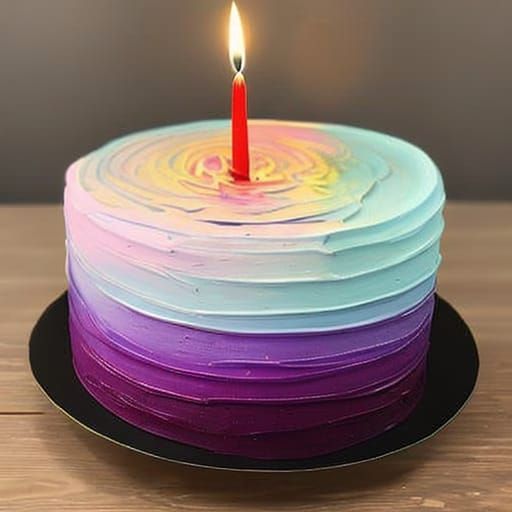 Gorgeous Detailed Birthday Cake with Purple Icing
