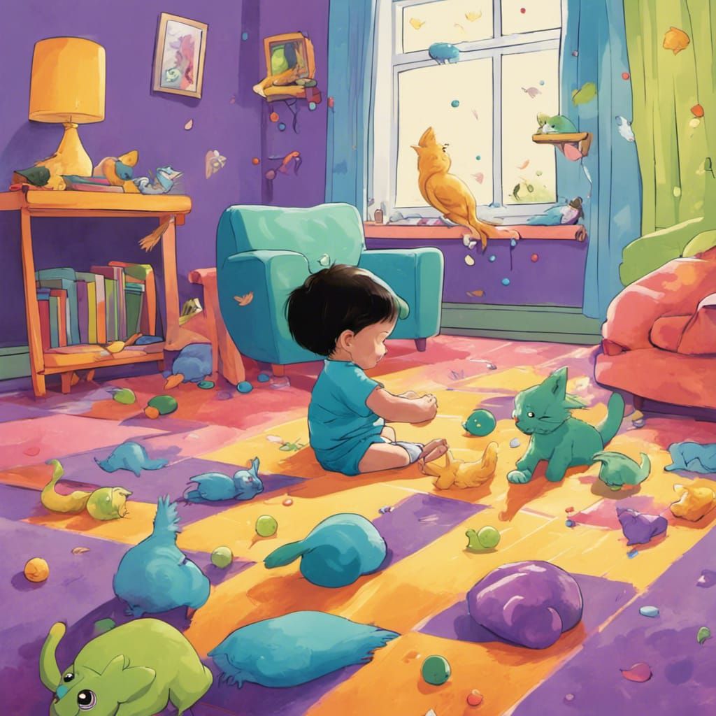 Sweet Baby Girl and Cat, Professional Photography