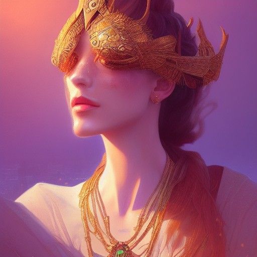 Desert Queen Portrait in Hyperdetailed Style