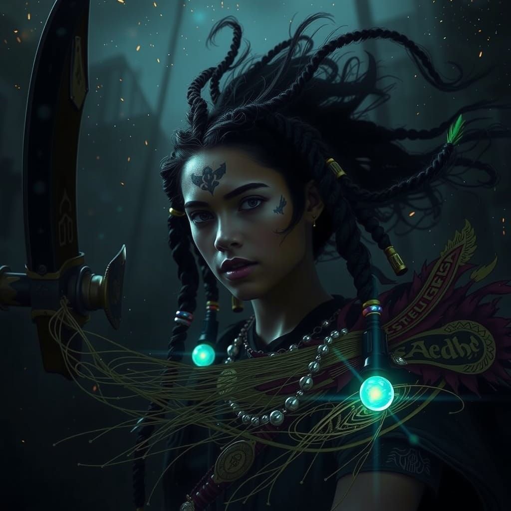 Majestic Pirate Cultivator in Futuristic Aesthetic