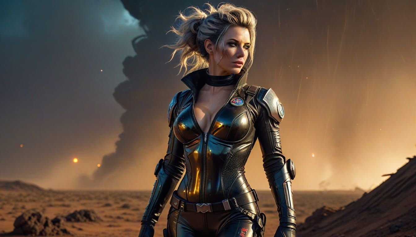 Post-Apocalyptic Pinup Explorer in Latex