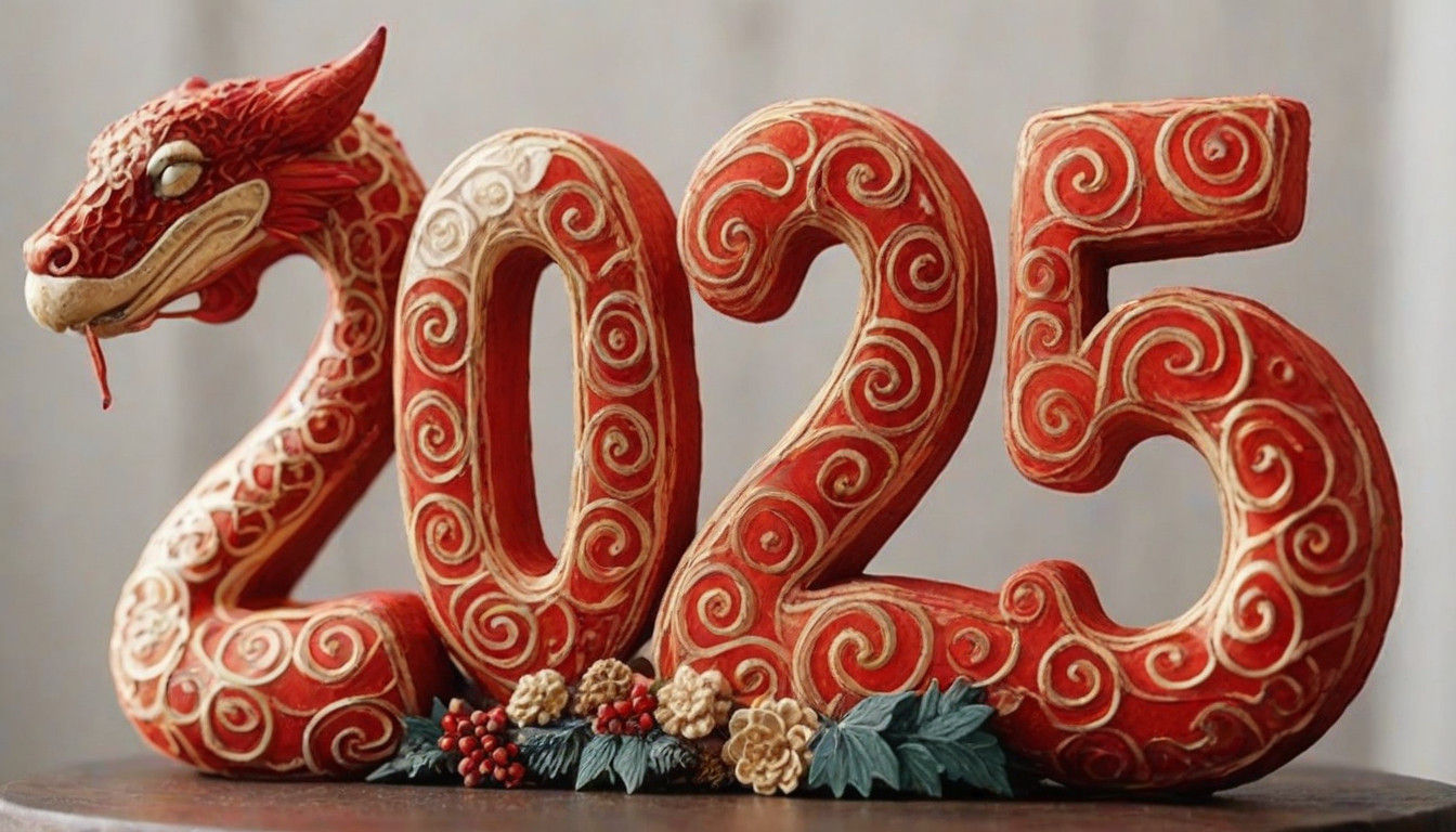 Winter Scene of Santa Claus in a Peaceful Field