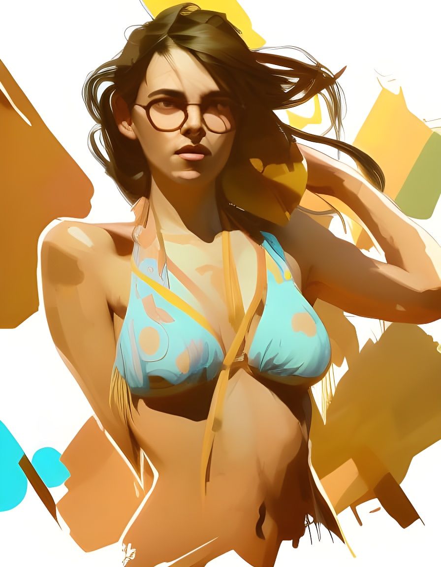 Portrait of Young Woman in Artgerm Style