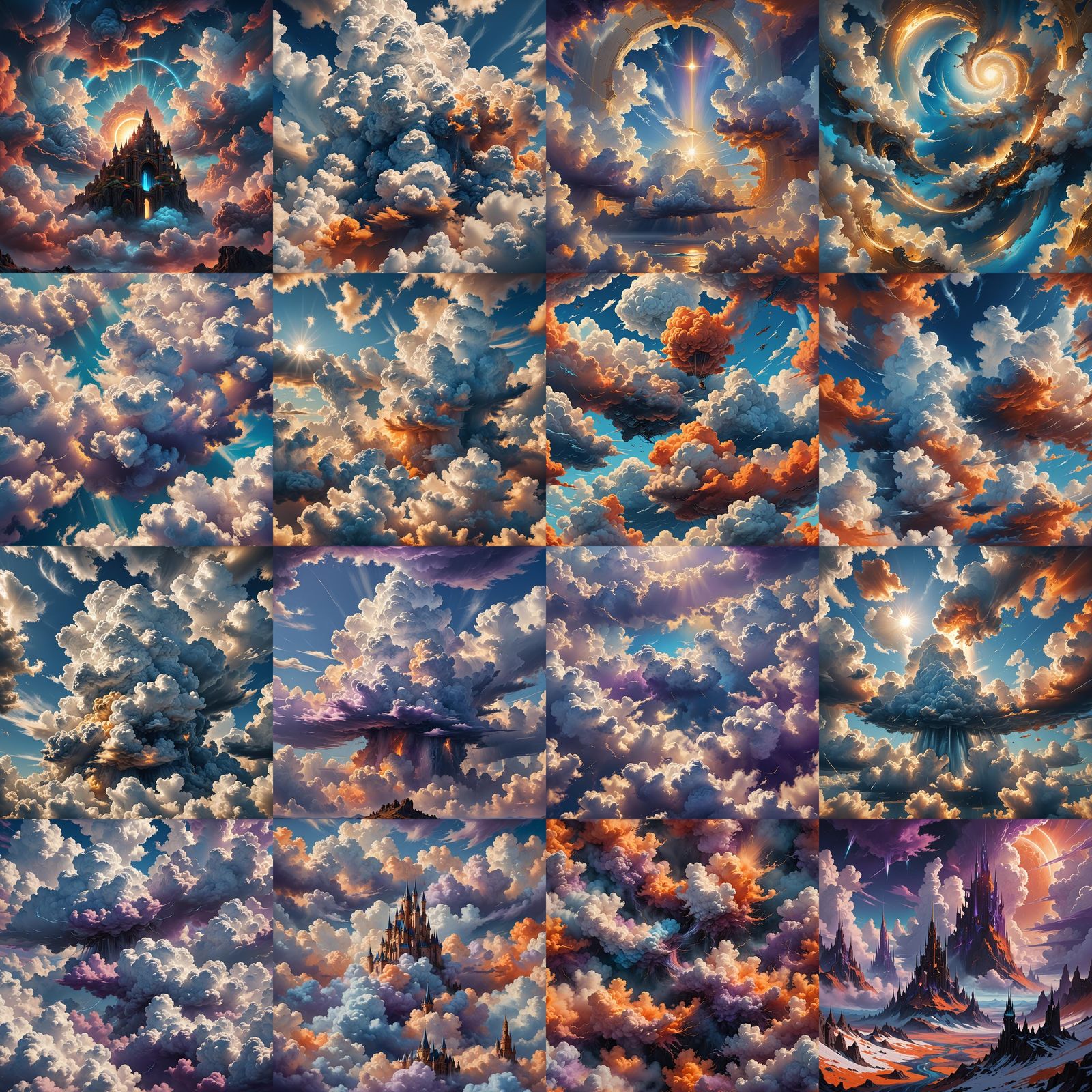 Clouds Ascending: Detailed Digital Matte Painting
