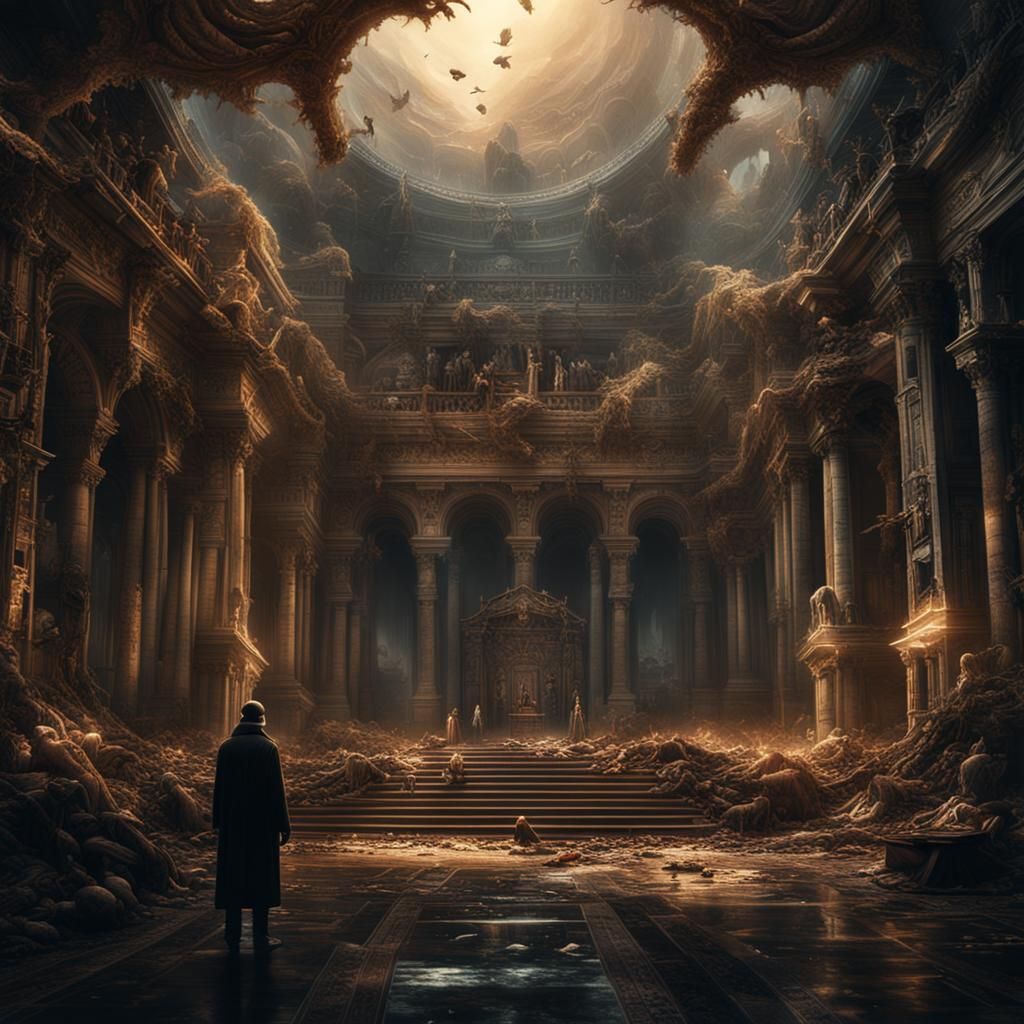 Epic Cinematic Vision of Afterlife as Digital Painting