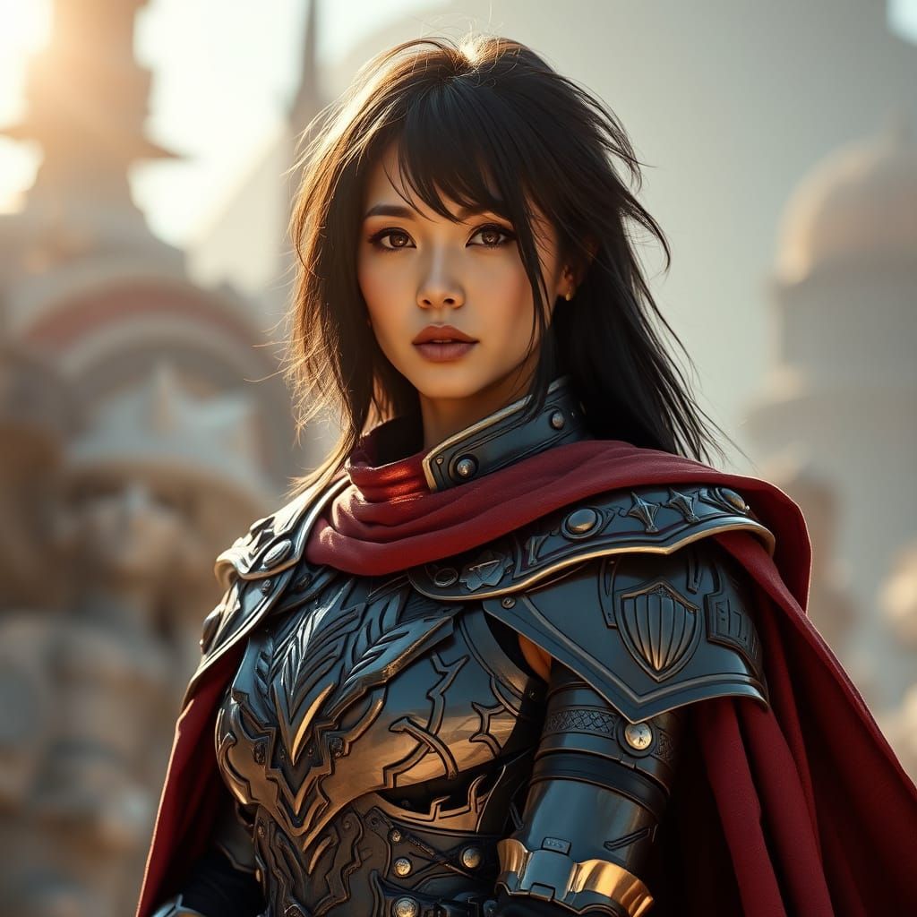 Sci-Fi Warlord Woman in Fashion Photography Style