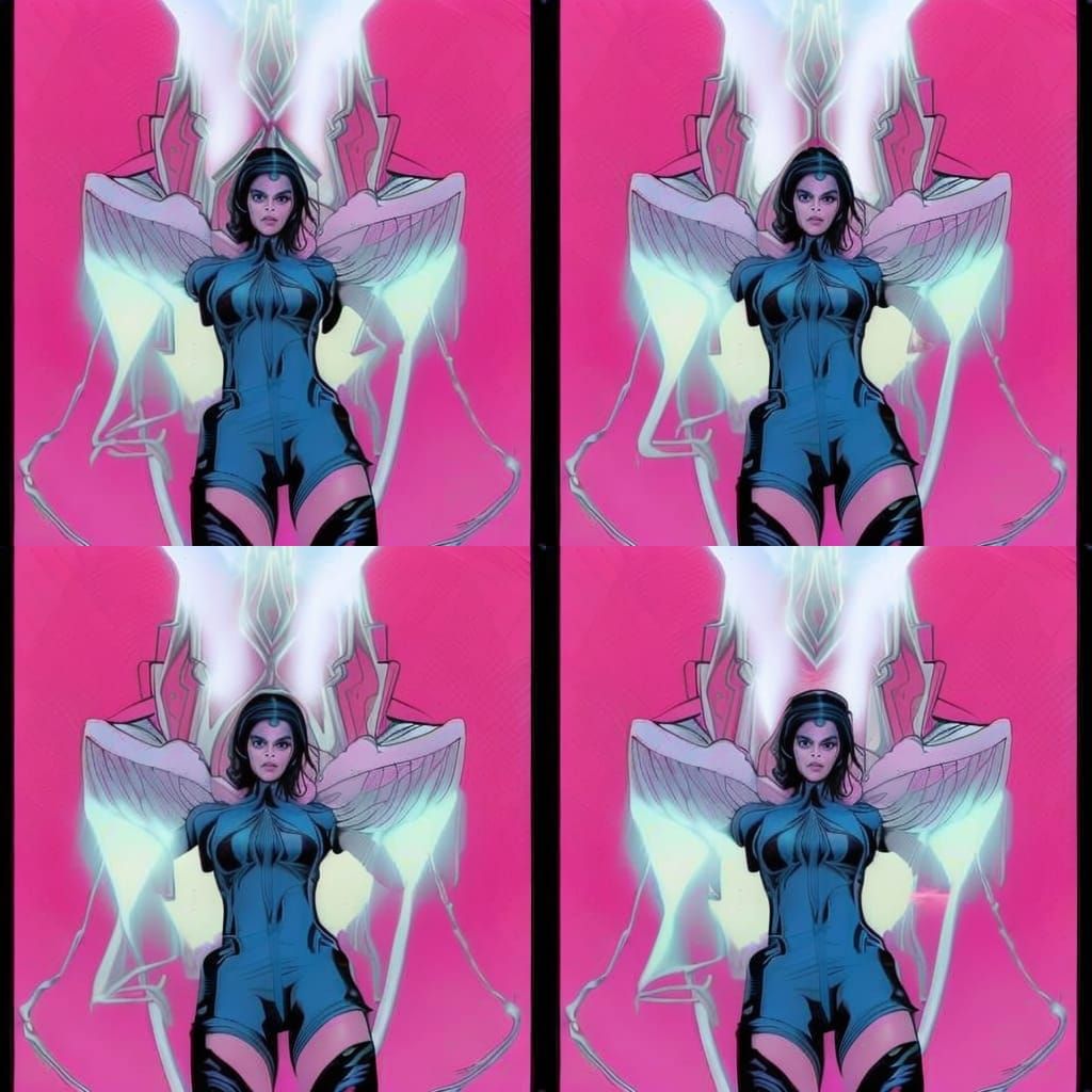 Wonder Woman with Quartz Crystal Limbs in Comic Art