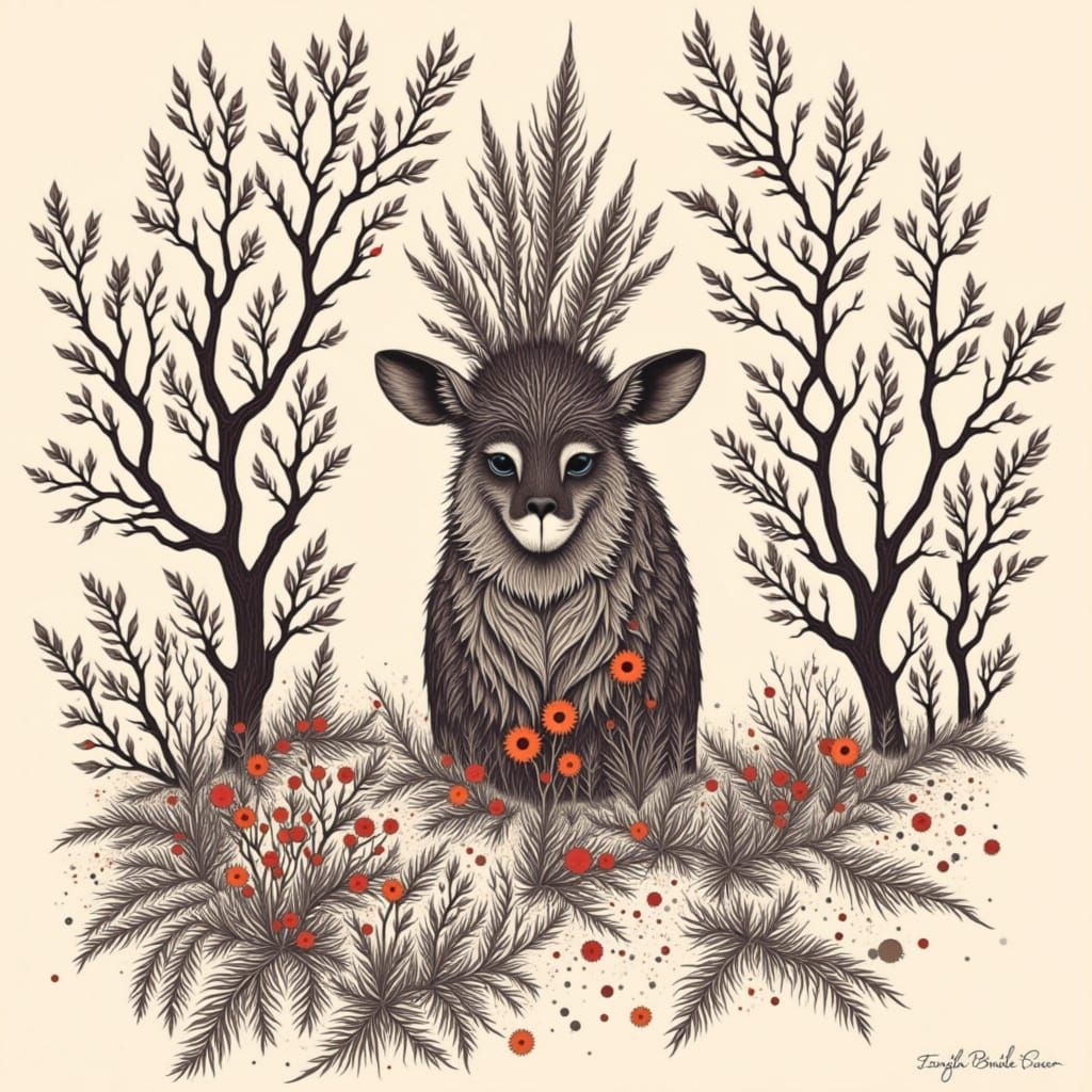 Pagan Moon and Sunburnt Country Landscape