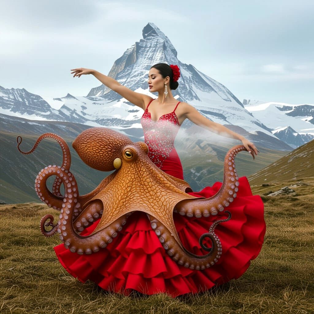 Flamenco with octopus