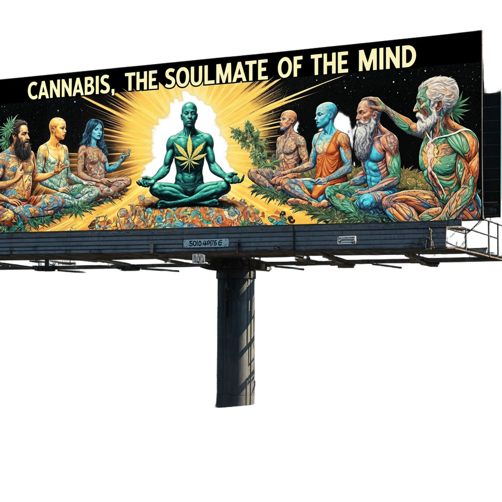 Cannabis as the Mind's Soulmate in Vibrant Comic Art