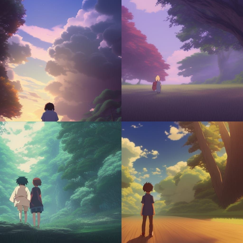 Anime Key Visual in Studio Ghibli Style