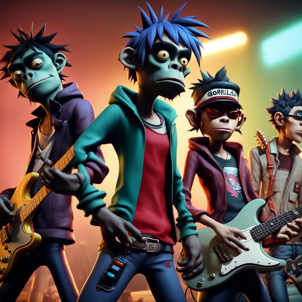 Gorillaz Rock Band: Detailed Matte Painting