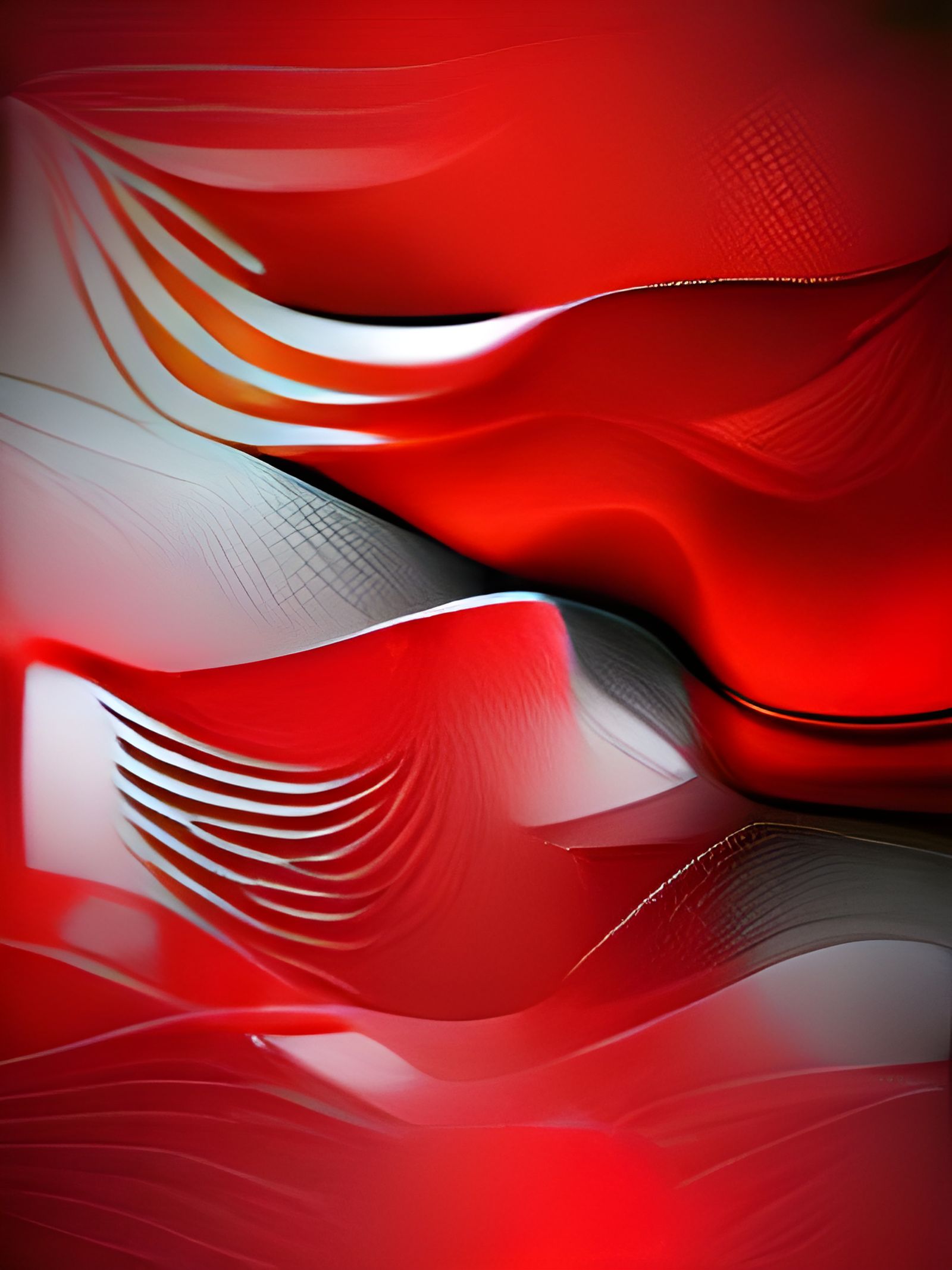 Abstract Red AI-Generated Art