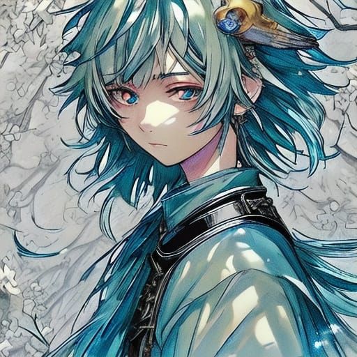 Ethereal Anime Goddess in Mystical Forest