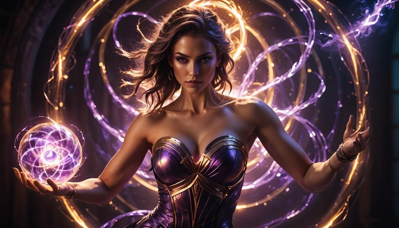 Fantasy Woman with Plasma Ball