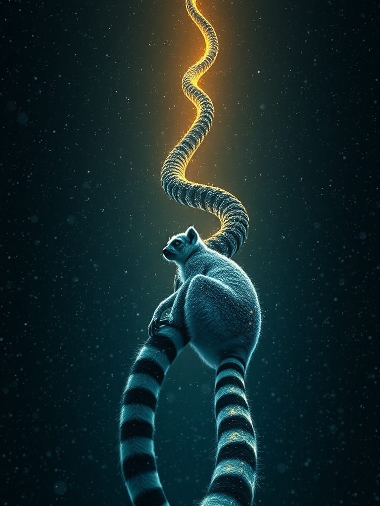 Gilded Light Beams from Twister with Lemur