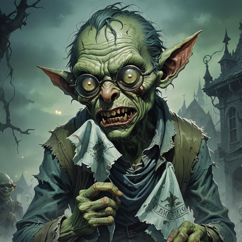 Zombie Goblin in Dark Fantasy Illustration