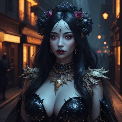 vampire girls at a dark street's