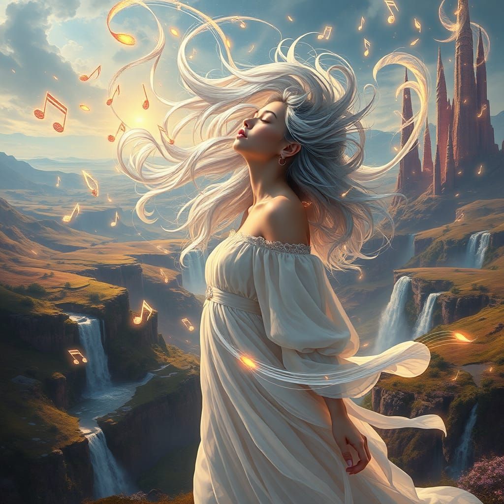 Musical Ecstasy in a Dreamlike Landscape