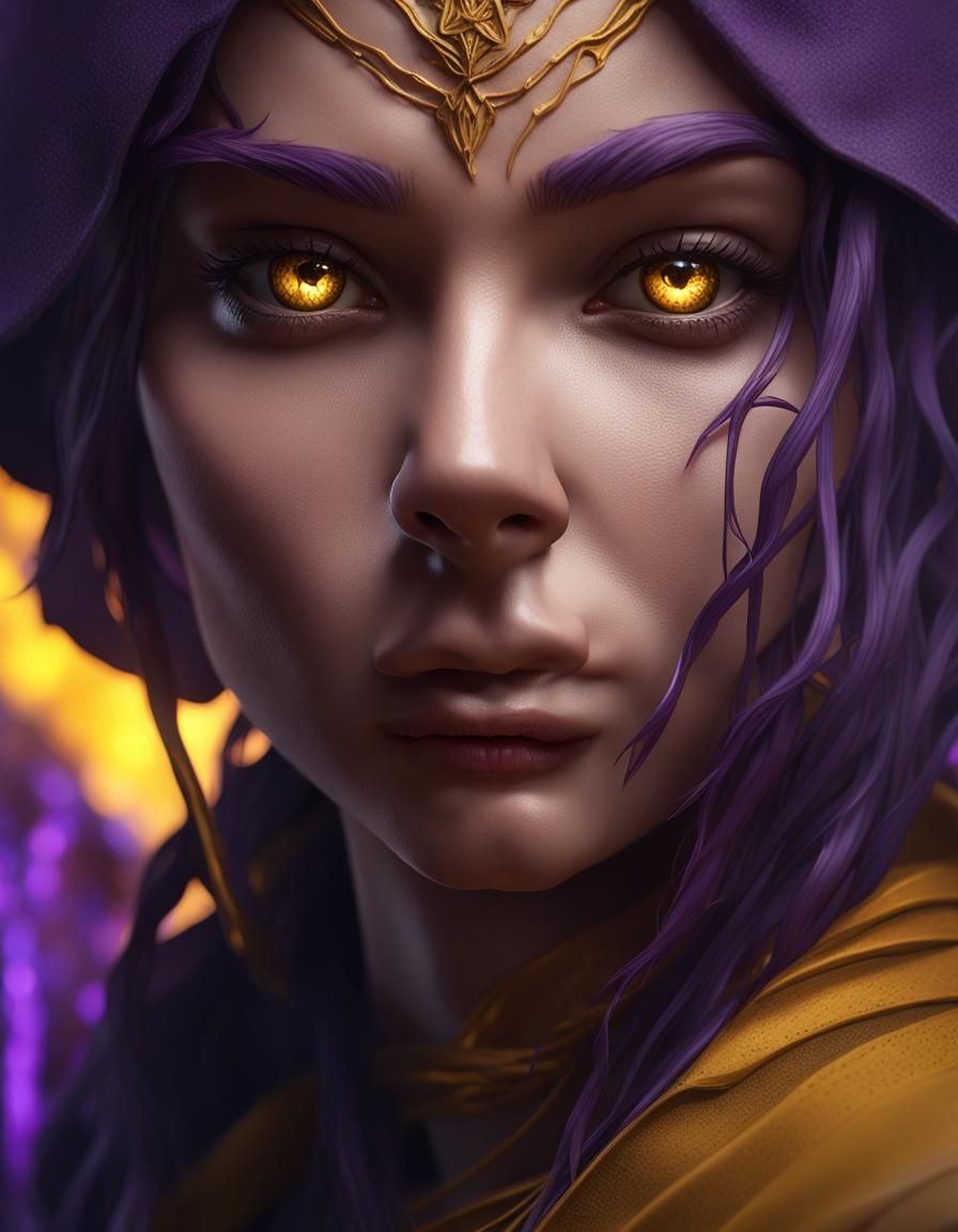 Hyperdetailed Girl Portrait in Dark Fantasy Style