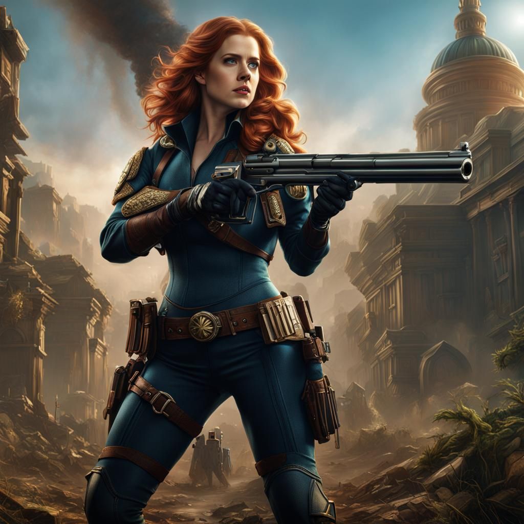 Amy Adams Portrait with Gun Garter