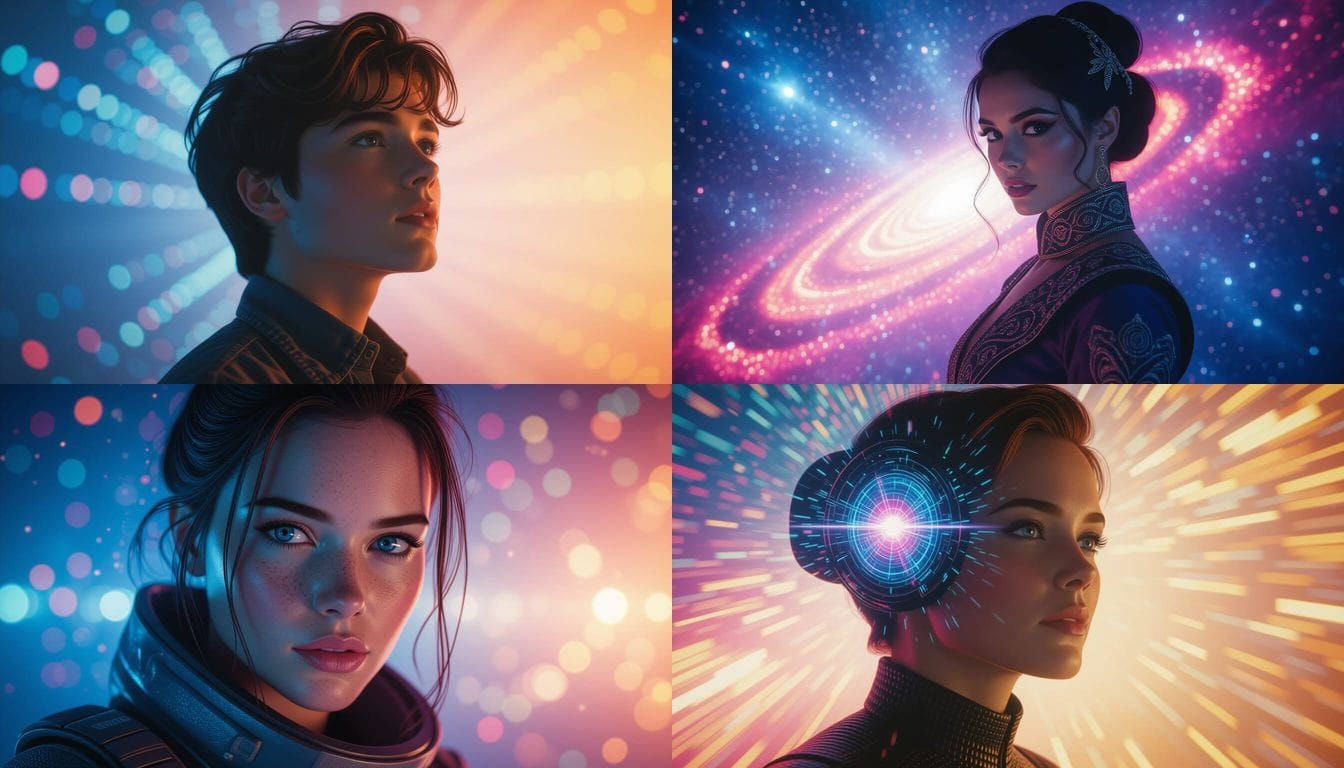 Quantum Universe in Hyperrealistic Cinematic Style