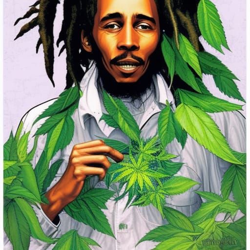 Marajunia in the Metaverse Bob MARLEY and Picasso style  and...