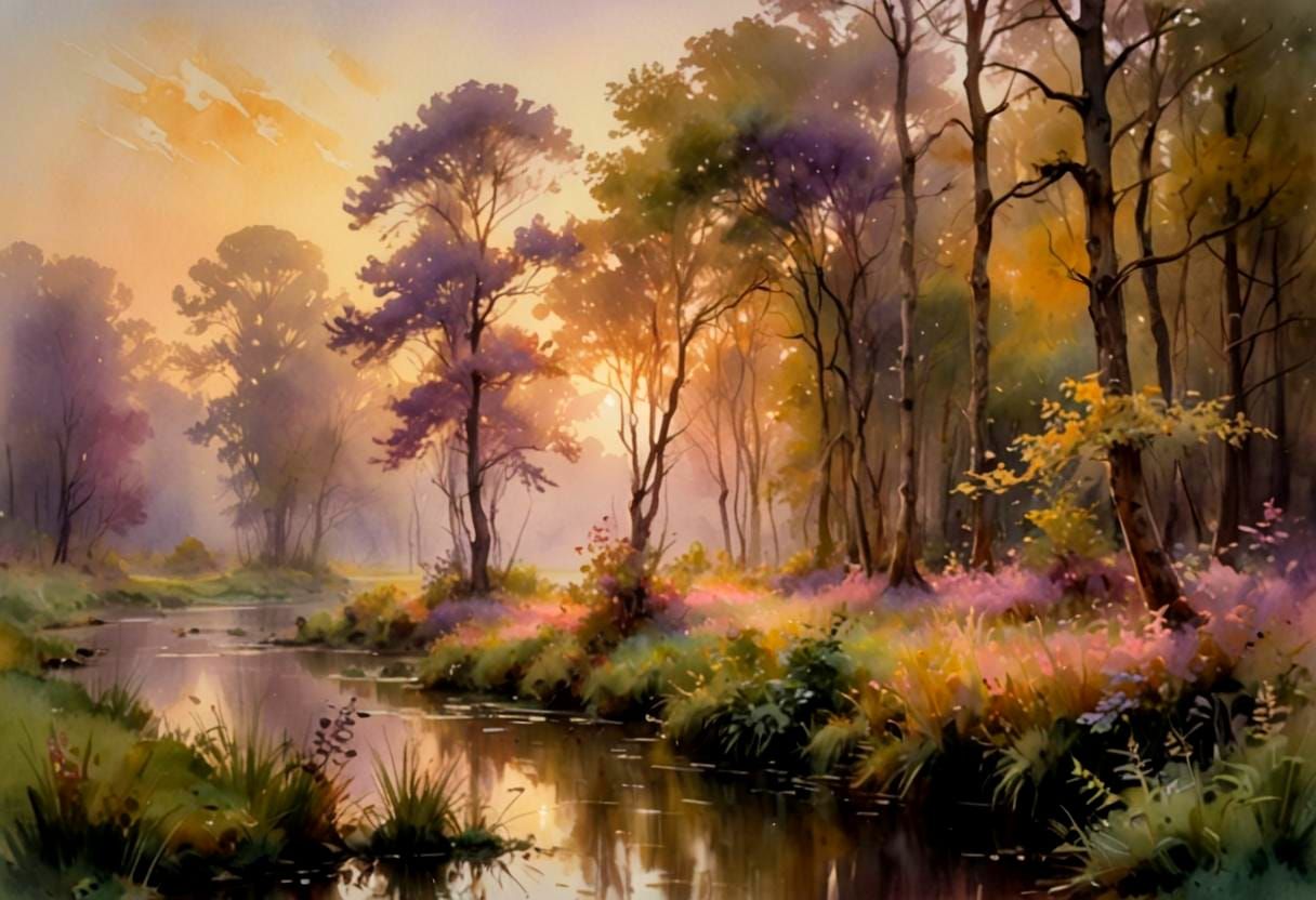 Beautiful Abstract Watercolor Wash