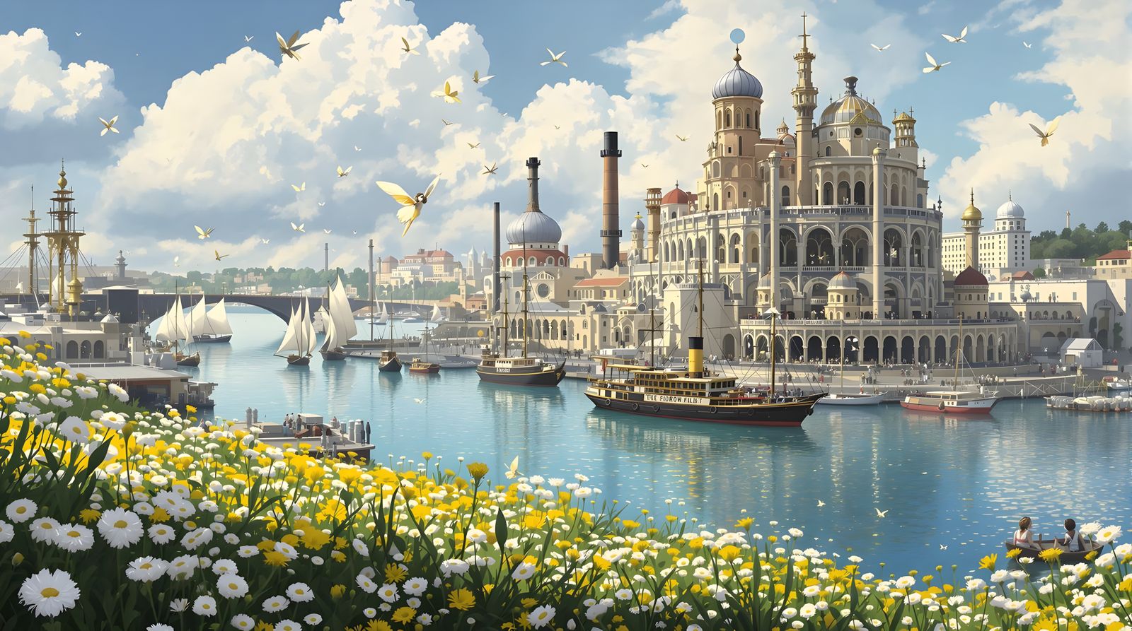 Winged Fairies Harbor Amidst Industrial Splendor