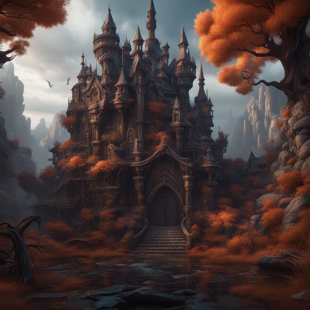 Fantastical Matte Painting in Deep Color