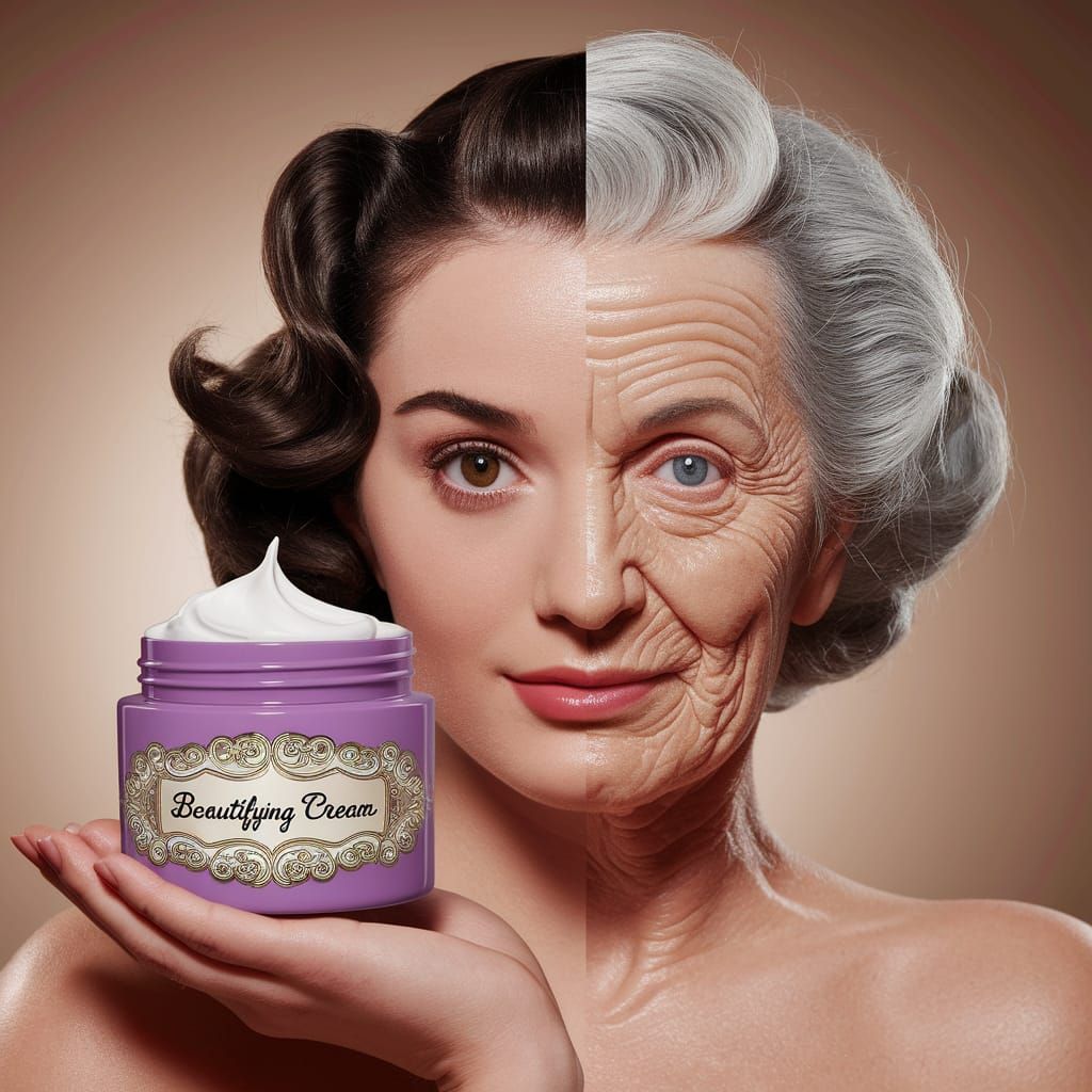 Vintage Beauty Cream in 1950s Style