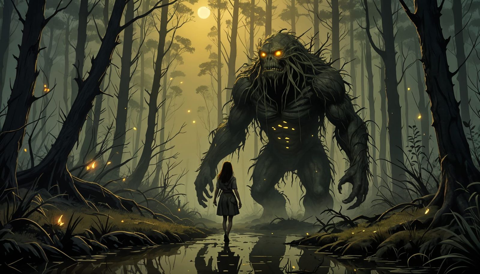 Creatures of the Shallow Swamp: Swamp monster.