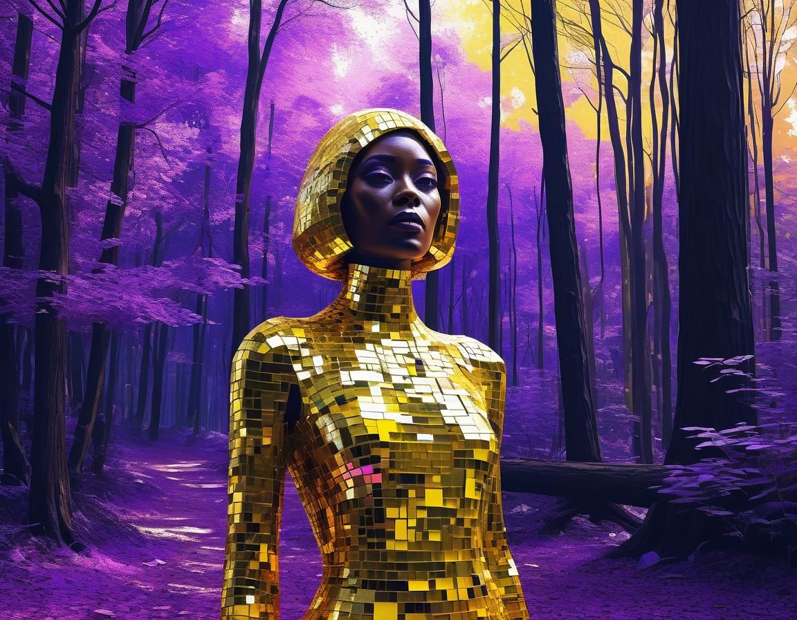 Ethereal Forest Landscape in Fauvist Style