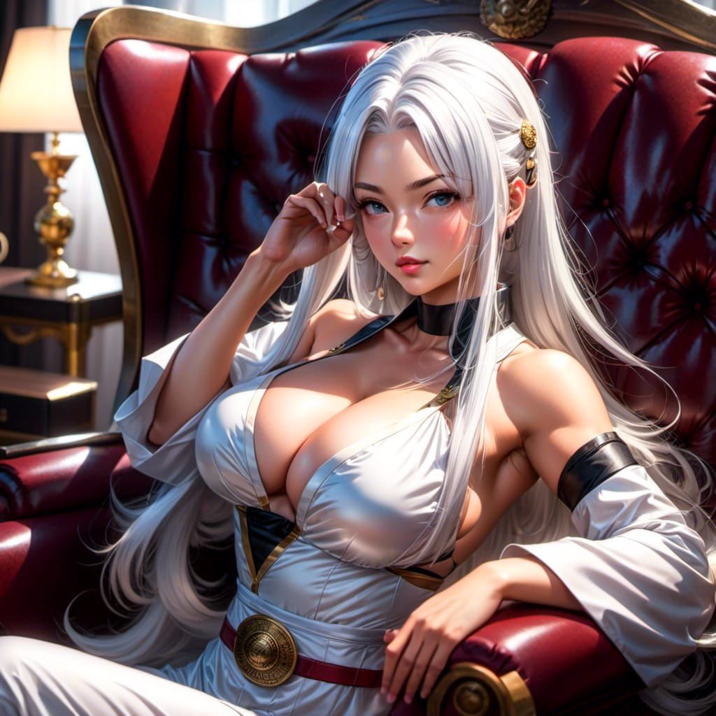 Detailed Portrait of Woman Drinking Whisky