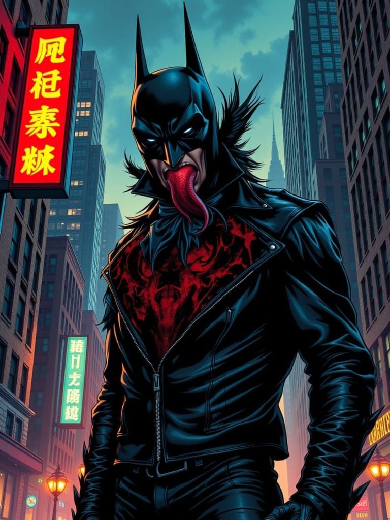 Vampire Vigilante in Graphic Novel Style