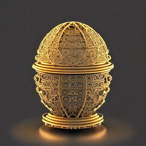Steampunk Cybernetic Faberge Eggs in Seamless Pattern