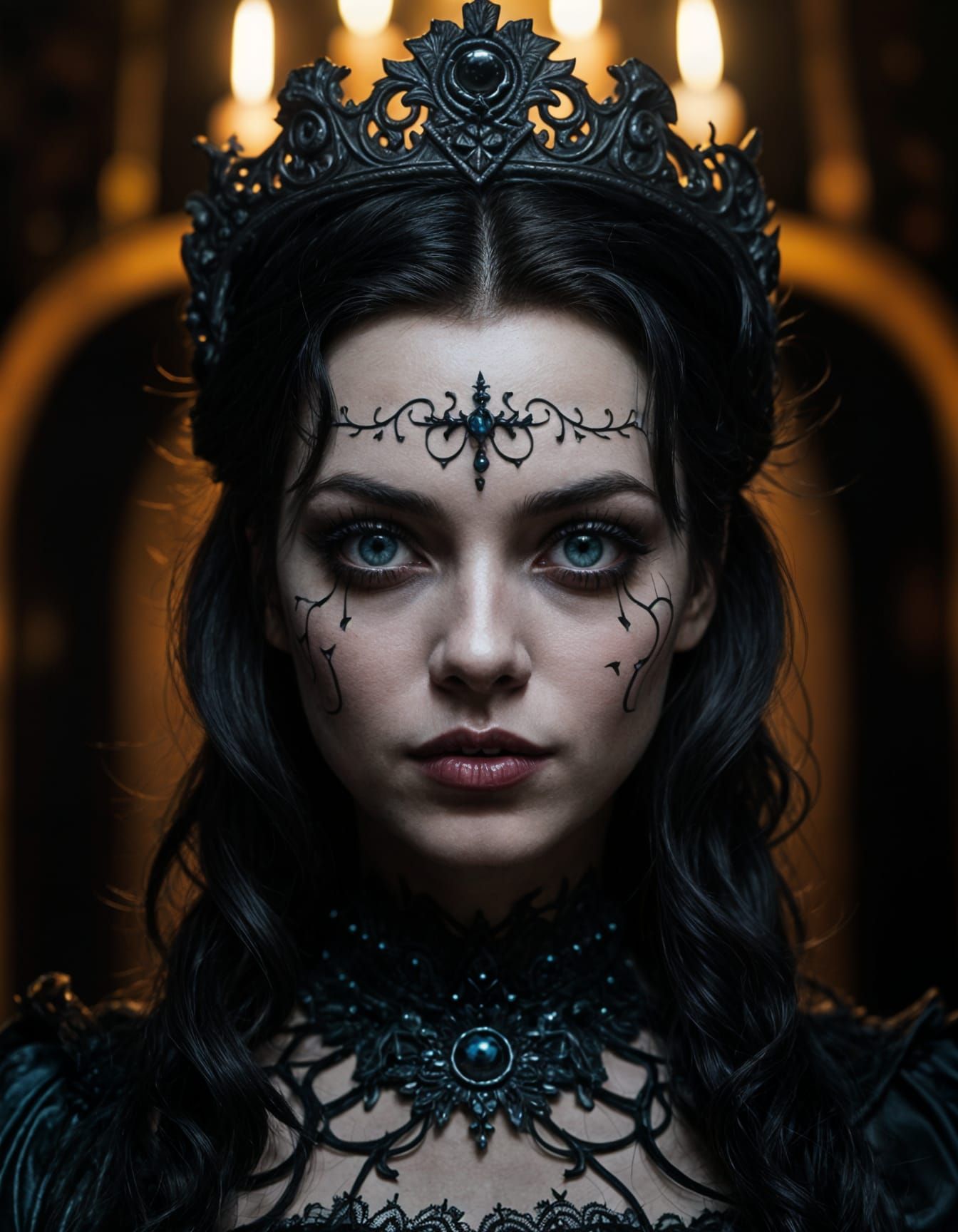 Goth Belle in Cinematic Lighting