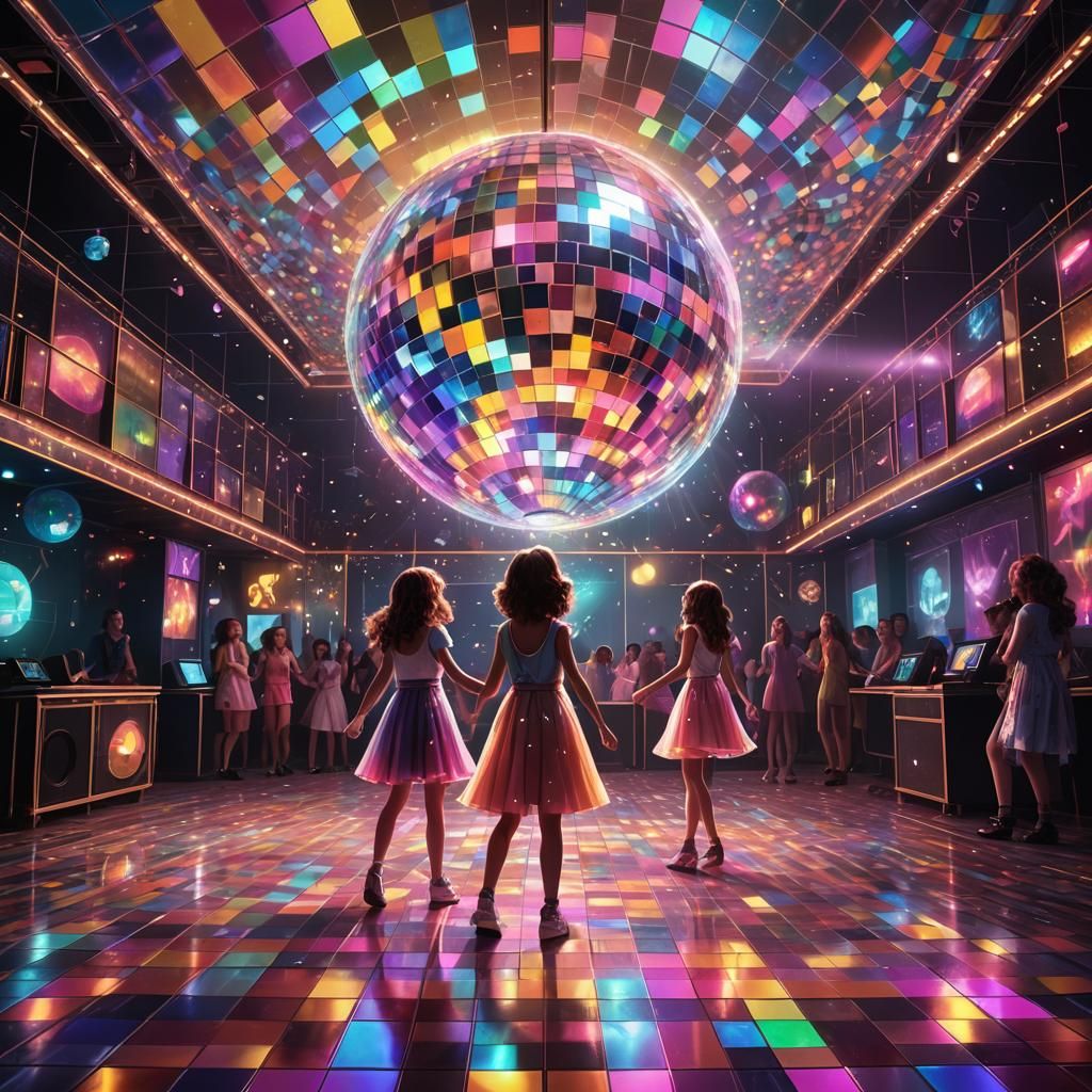 Colorful Kids Disco with Rainbow Circuitry