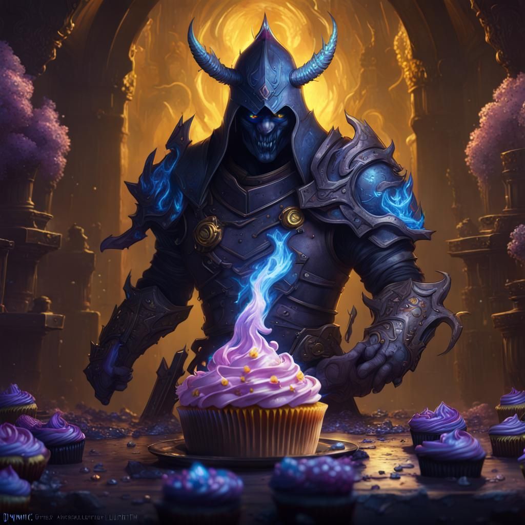 Dark Warrior Protects People: Fantasy Art in 8K