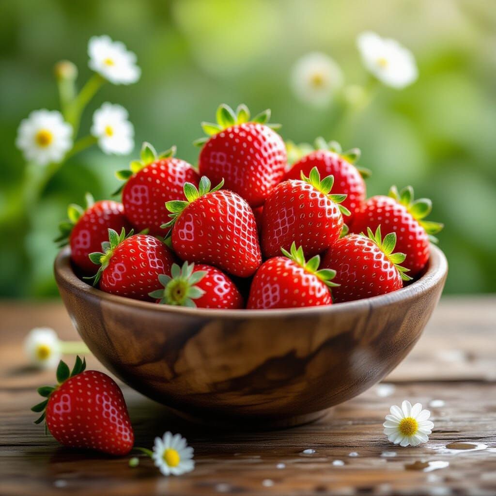 Fresh Strawberries Still Life Photography