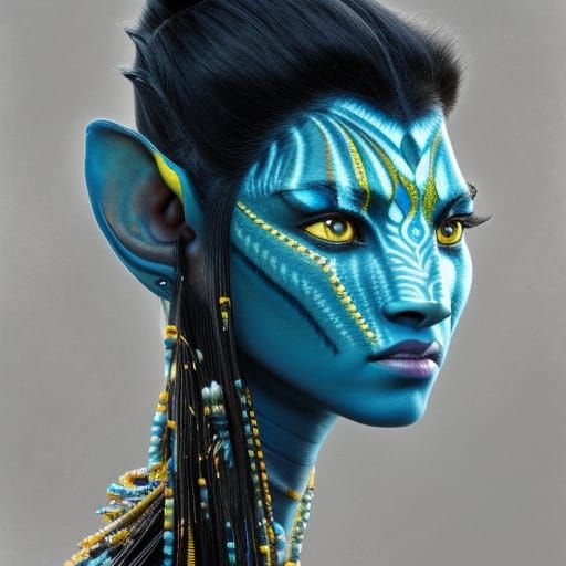 Detailed Portrait of a Na'vi Woman