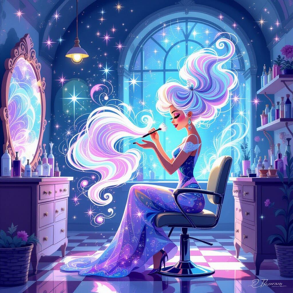 Magical Hairdresser Creates Fantastical Styles with Glowing ...