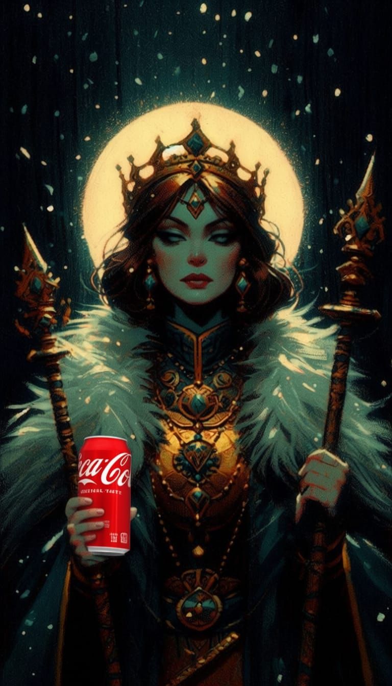 Woman Holding Coca Cola Can